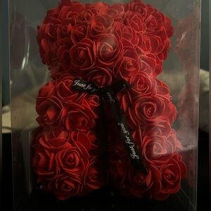 Rose Teddy Bear Gift with LED lights W/ Small custom card